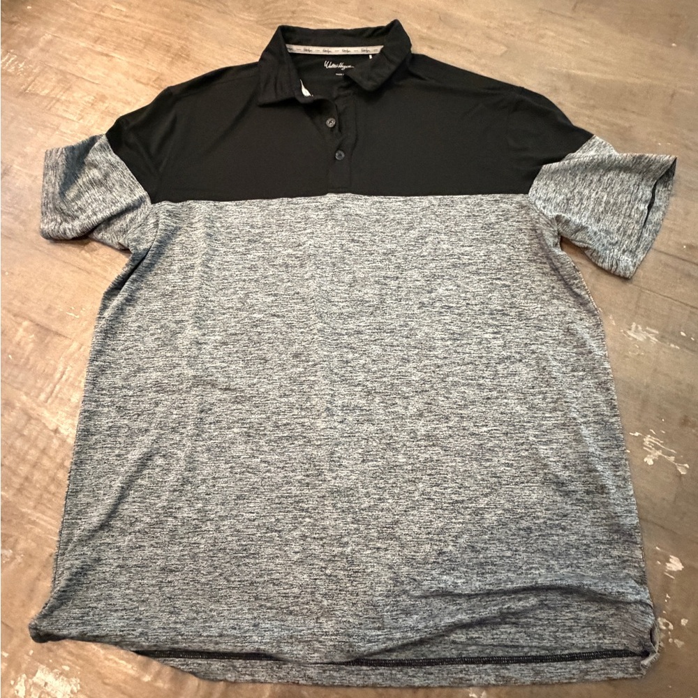 Walter Hagen Black and Gray Polo Shirt